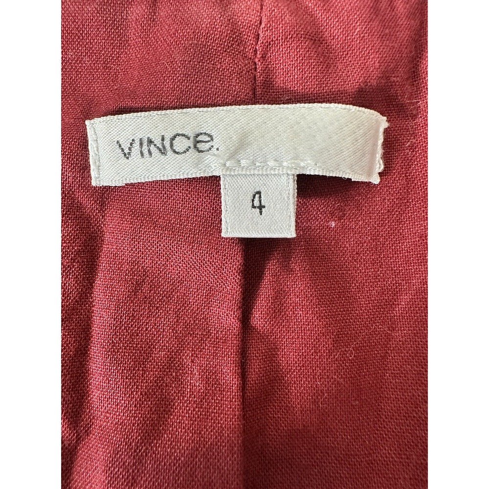 VINCE Velvet Blazer Jacket Womens Size 4 Purple Career Business Elegant Designer - Picture 3 of 9